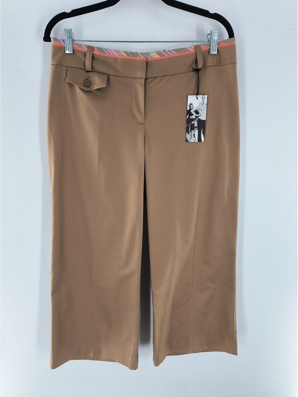Express Design Studio Correspondent Women's Crop Dress Pants Brown 8 NWT 039